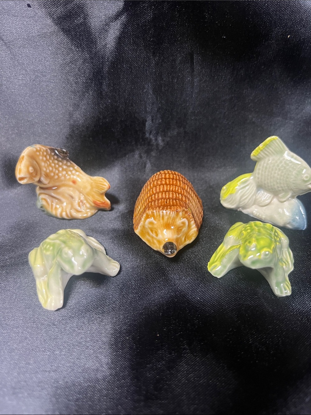 Vintage Wade Red Rose Tea Figures - Fish, Hedgehog, Frog Set of 5